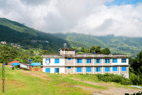 views of dhampu,s village, nepal photo