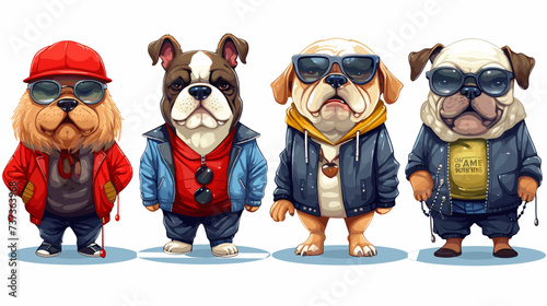 group of boxer dog 