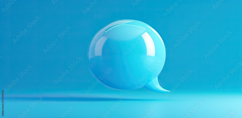 Blue comic-style speech bubble. The concept of communication and social media. Blue comic-style speech bubble. The concept of communication and social media.