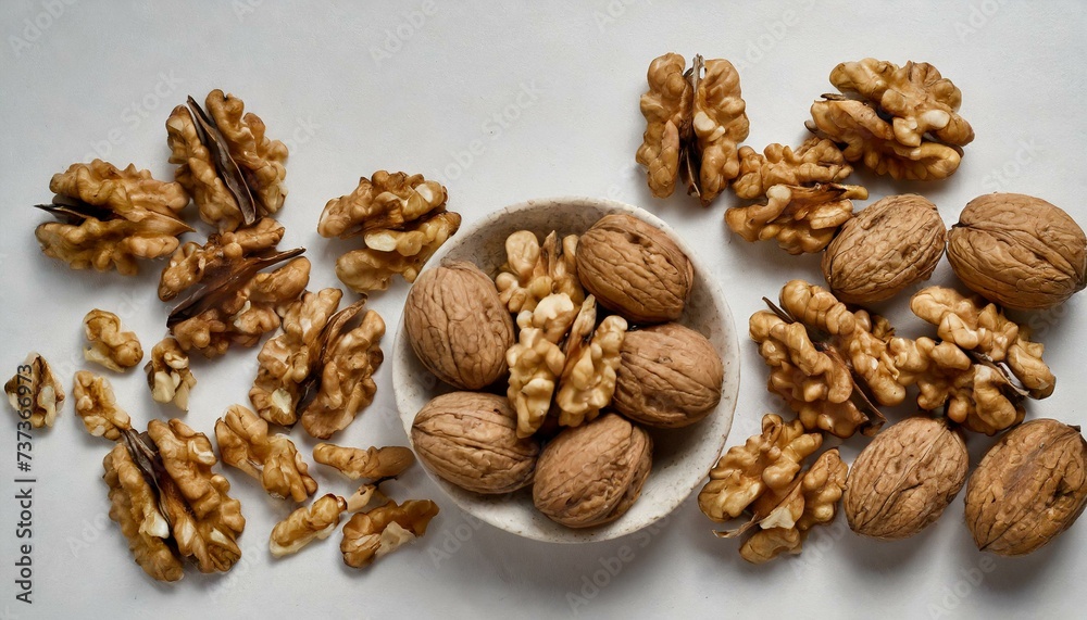 Walnut on a white background Walnut on a white background
