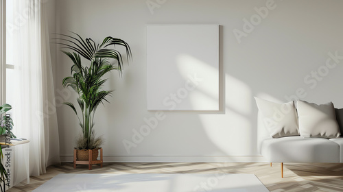 Minimalist White Canvas on Premium Apartment Wall
