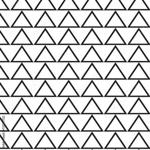abstract seamless repeatable black triangle line pattern.