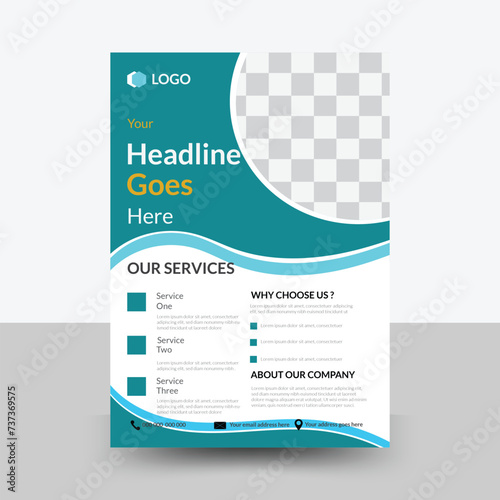 Corporate creative modern business flyer template, abstract business flyer colorful business flyer template, vector template design professional business.