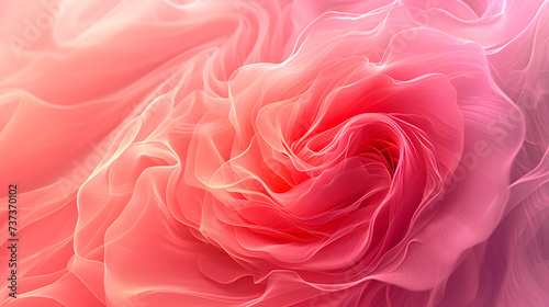 Wavy abstract background of flowing pink and gold liquid. 