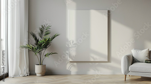Minimalist White Canvas on Premium Apartment Wall