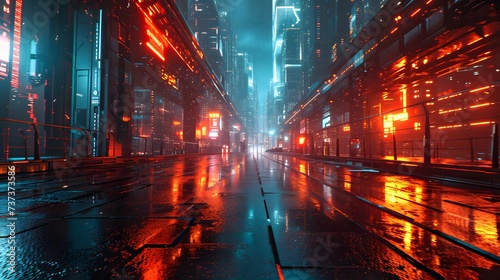 abstract background city neon lights