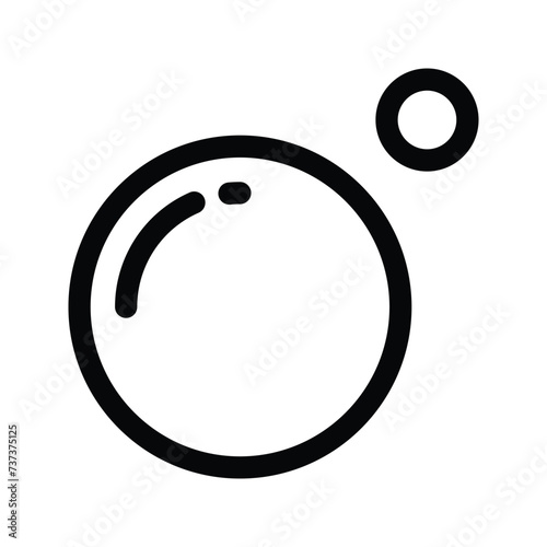 Bubble icon. flat illustration of rewind vector icon for web