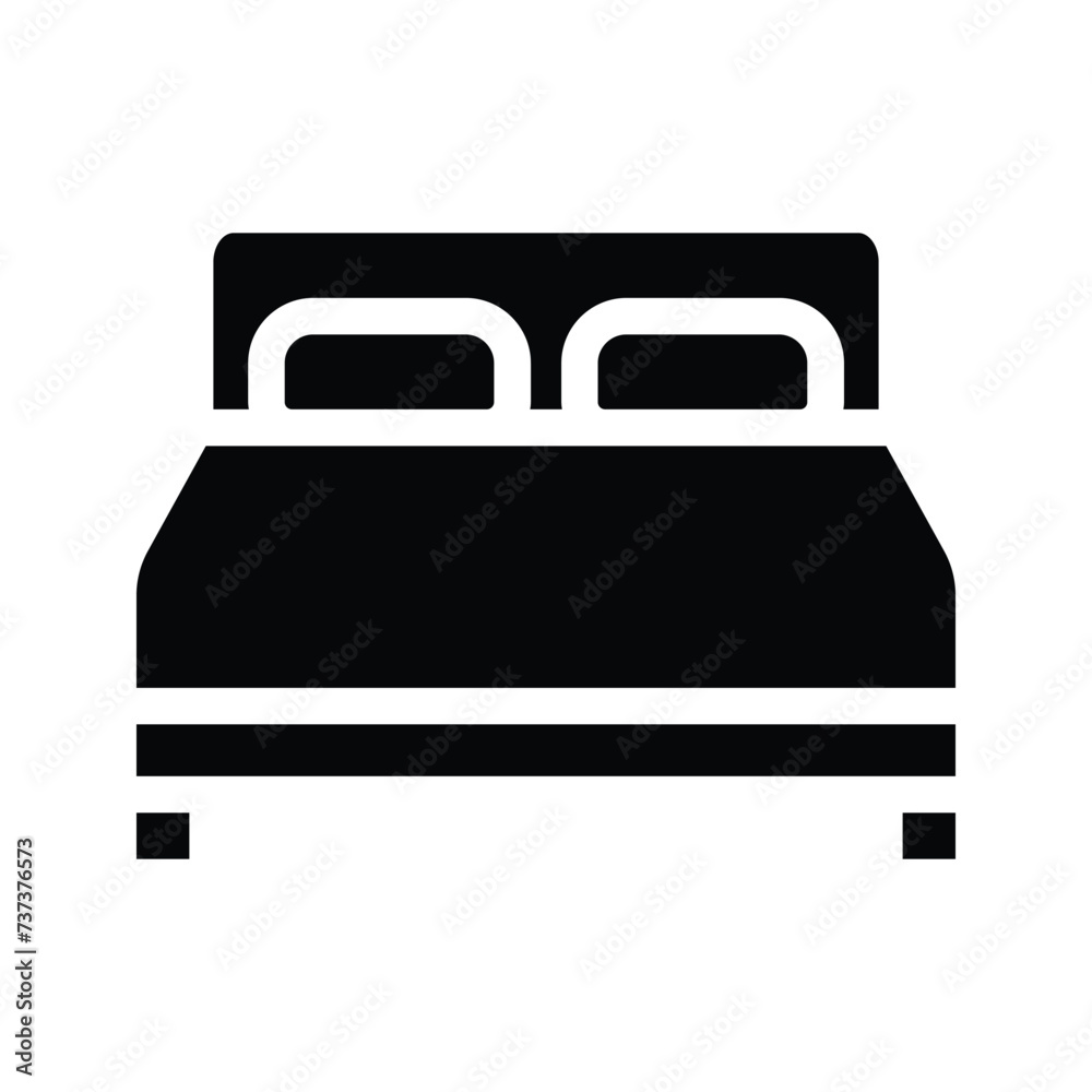 Bed icon. flat illustration of rewind vector icon for web Bed icon. flat illustration of rewind vector icon for web