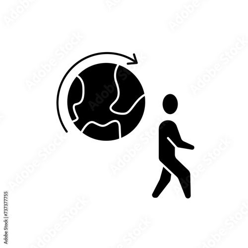 migration concept line icon. Simple element illustration. migration concept outline symbol design.