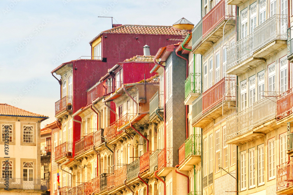 Historical residential houses in Porto, Portugal