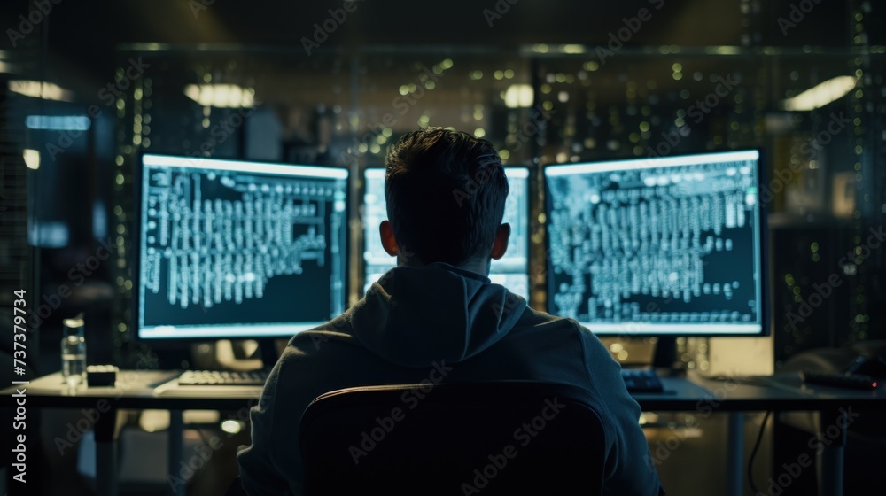 IT professionals work in peace and quiet and develop their programming skills IT professionals work in peace and quiet and develop their programming skills