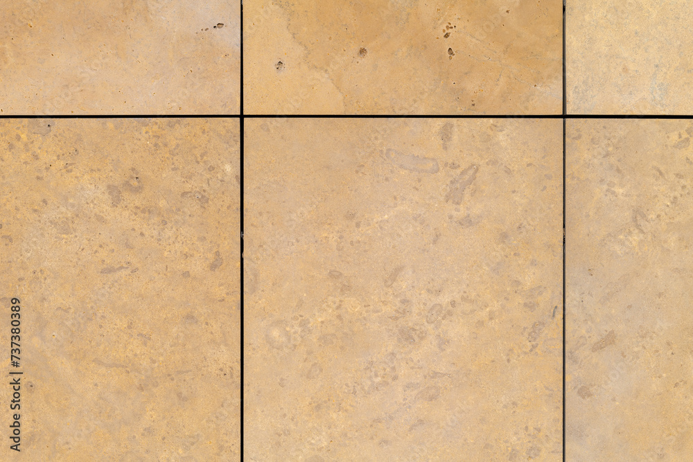 Fototapeta premium Dolomite stone slabs. Facade panels in warm, natural colors