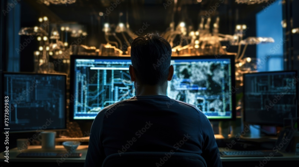 IT professionals work in peace and quiet and develop their programming skills IT professionals work in peace and quiet and develop their programming skills