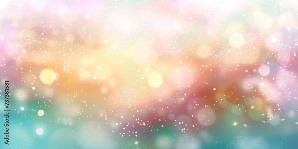 pastel colorful background with bright shining lights glitter, 