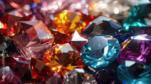 kaleidoscope entangled gemstones view