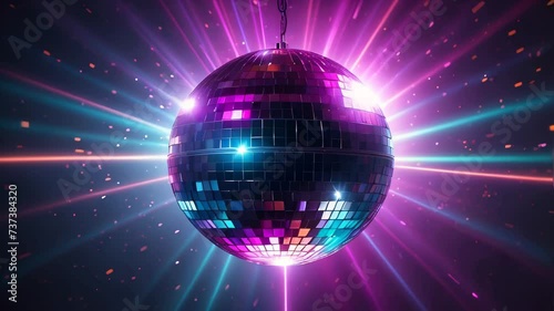disco ball with lights photo