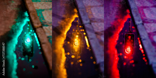 Reflected traffic light