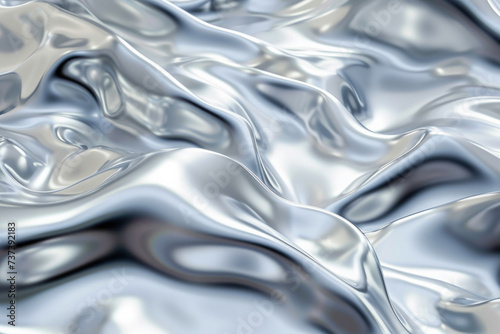 Fluidity metallic silver background, deformed, steel and sparkling