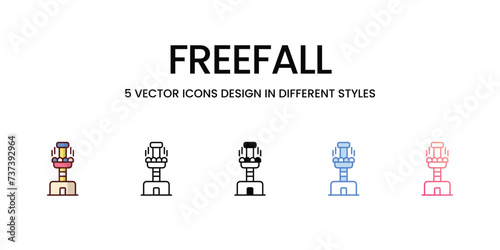Freefall icons. Suitable for Web Page, Mobile App, UI, UX and GUI design.