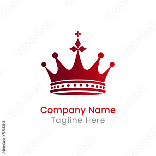 minimalist Crown logo template vector