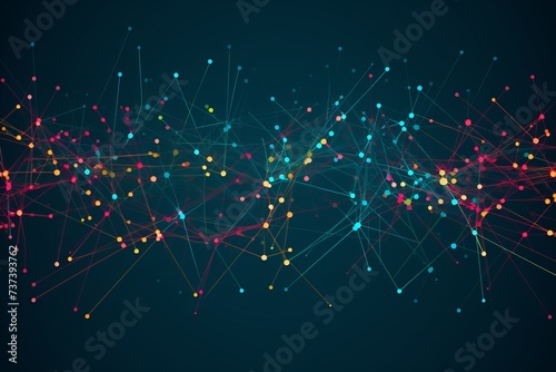 A network of interconnected nodes demonstrating the interdependence of concepts and the complexity of complex systems. The concept of interconnectedness photo