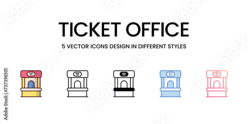 Ticket Office icons. Suitable for Web Page, Mobile App, UI, UX and GUI design.