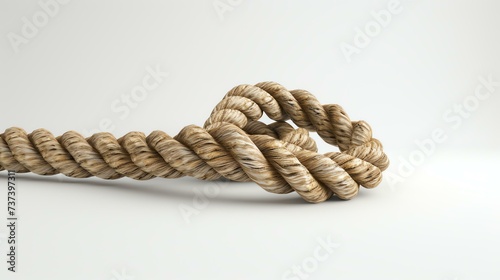 A sleek and polished 3D-rendered icon of a rope, perfect for adding a touch of texture and depth to your design projects. This versatile icon can symbolize strength, unity, or even the idea