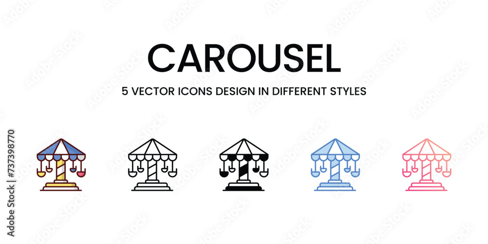 Carousel icons. Suitable for Web Page, Mobile App, UI, UX and GUI design. Carousel icons. Suitable for Web Page, Mobile App, UI, UX and GUI design.