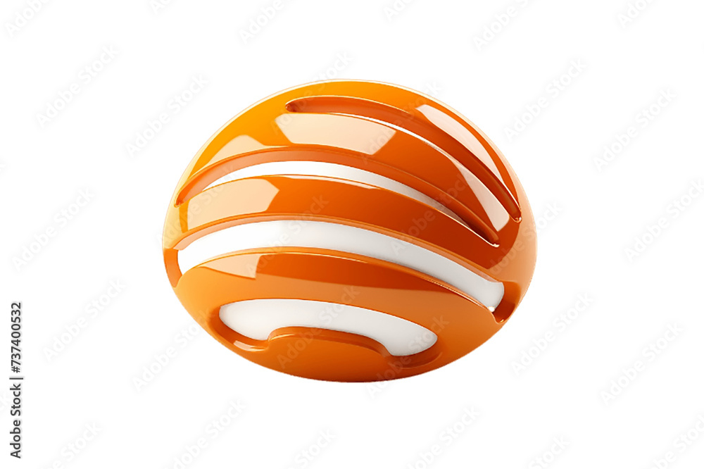 Fototapeta premium Macarons Desert 3D Sweet Symbol Icon osplated on PNG background