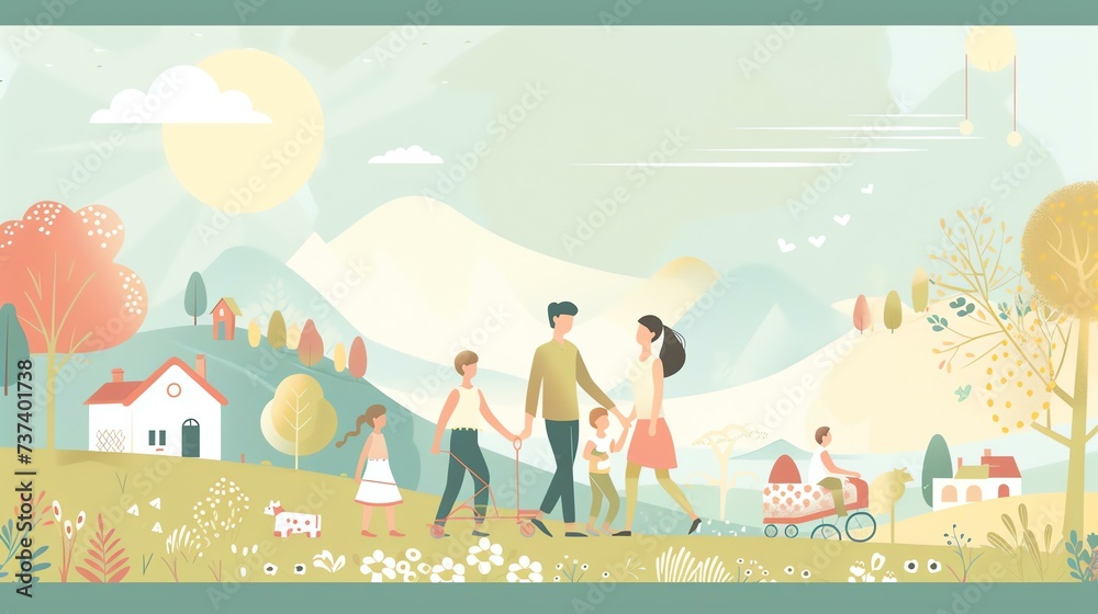 Heartwarming, flat-design illustrations capturing the beautiful life stages in warm colors. Celebrate family and education moments in this friendly and inviting collection.