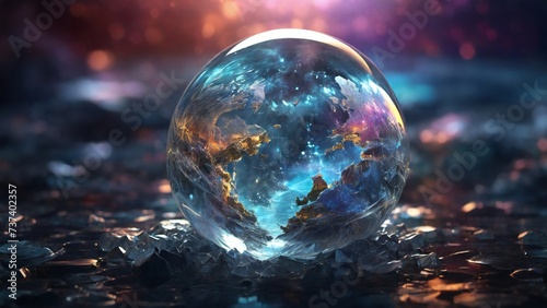 crystal ball in the night