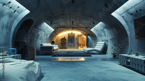 modern prepper bunker for rich people saving life war