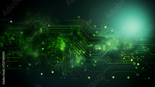 Futuristic green digital background meshing wallpaper art and cybersecurity,, Modern Technology Background Pro Vector