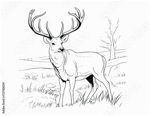 Deer Coloring Pages for Kids