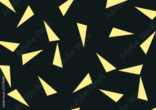 Black background with yellow triangles