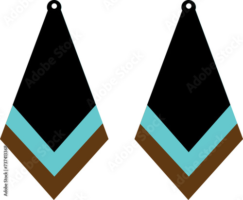 3 Layer  Earrings SVG vector cut file for cricut and silhouette