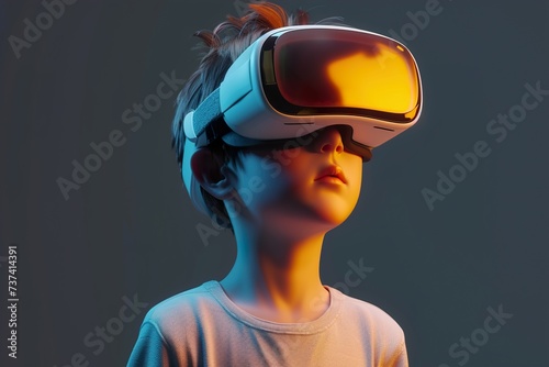 kid in virtual reality