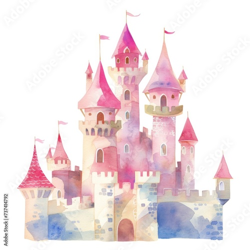 Enchanted Watercolor Castle