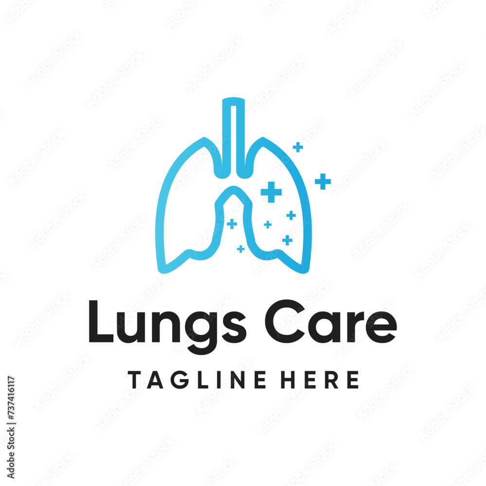 Lungs care logo design creative concept unique style Premium Vector Part 2