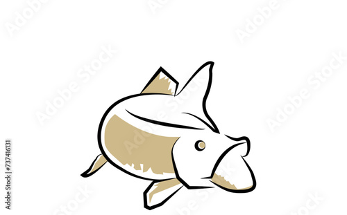 illustration of a cartoon fish © mamun