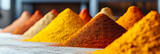 Exotic Spices and Herbs, Colorful Cooking Ingredients, Traditional Curry and Chili Powders