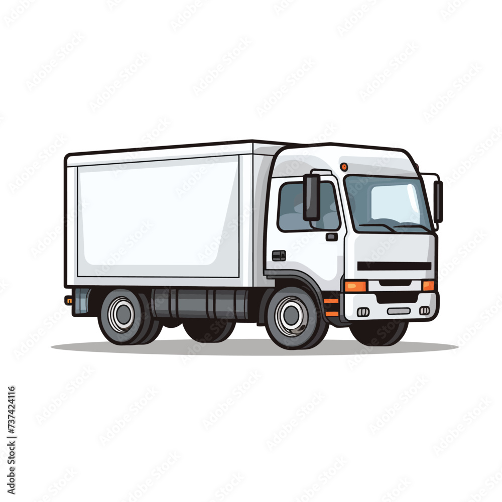 Truck illustration white background