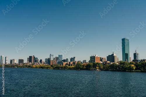 Boston cityscape, view from harbor on downtown, USA - sep 2th 2023 © IBRESTER