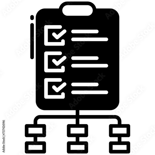 Briefing glyph and line vector illustration