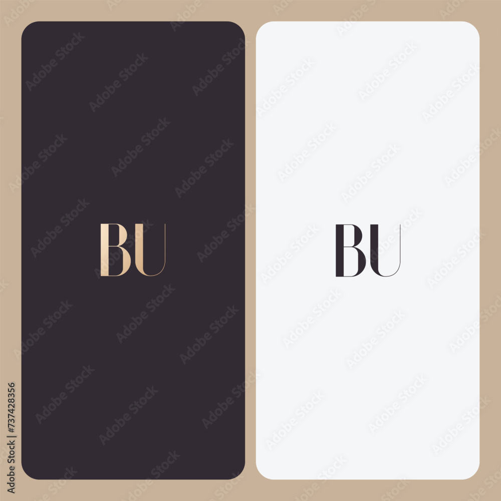 BU logo design vector image
