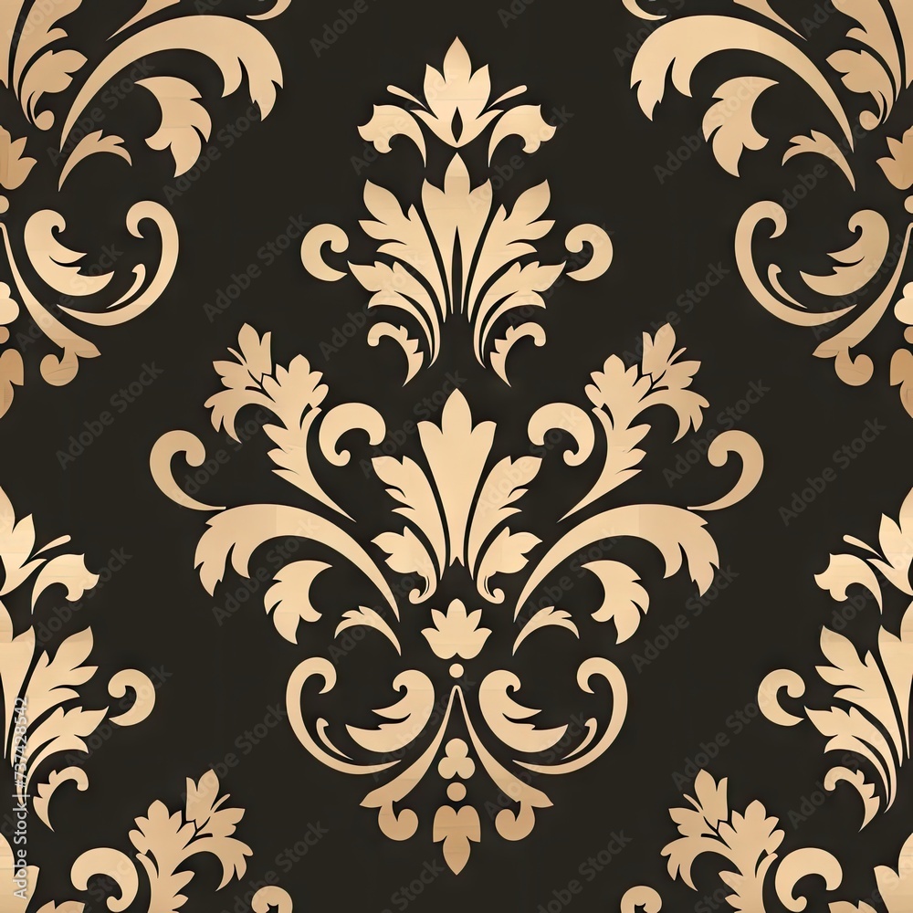 seamless damask pattern, perfect for adding a regal and opulent ambiance to your projects.