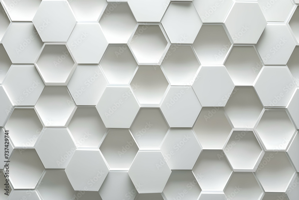 Naklejka premium white hexagon background