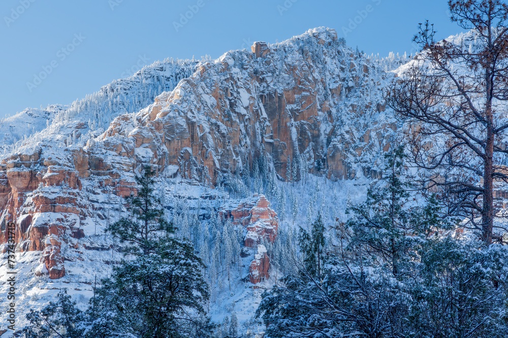 Snowy Morning in Sedona Arizona USA