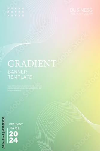 Spring Light Pink and Green Gradient Background Vector photo