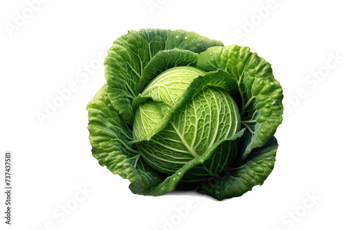cabbage isolated on white background ,Green leaves pattern.Png